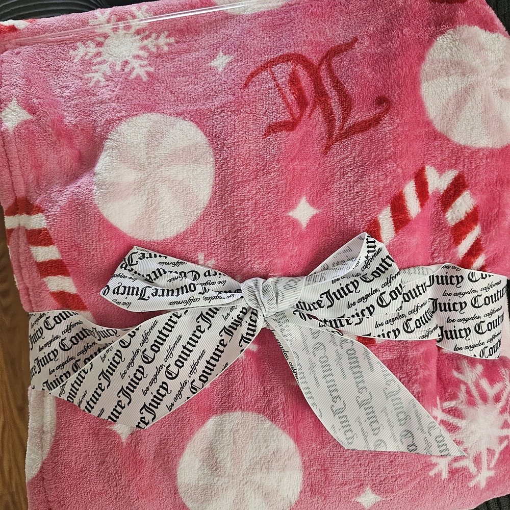 Juicy Couture Pink Holiday Blanket